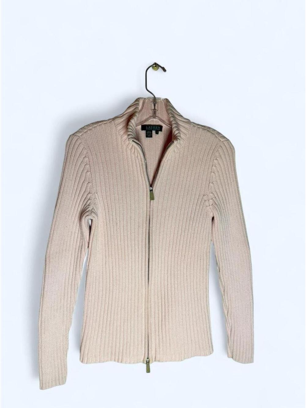 Light Pink Ralph Lauren zip up sweater